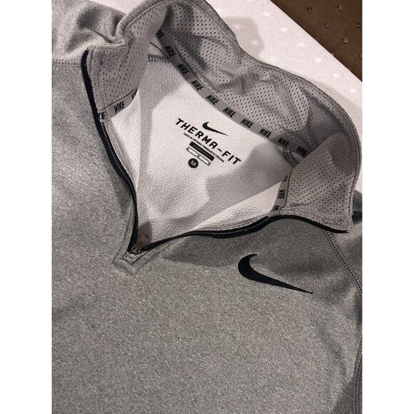 NIKE Therma Fit Quarter Zip Sweatshirt Top‎ Size Medium Color Gray - Picture 1 of 4